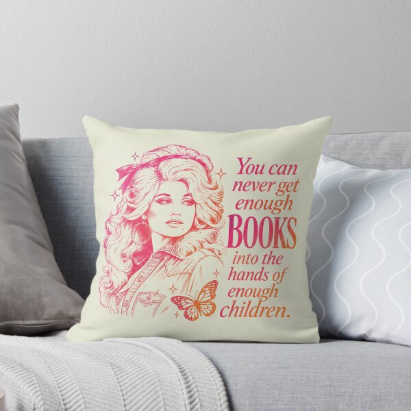 Item preview, You Can Never Get Enough BOOKS Into The Hands Of Enough Children Retro Dolly Quotes designed and sold by Kovav.
