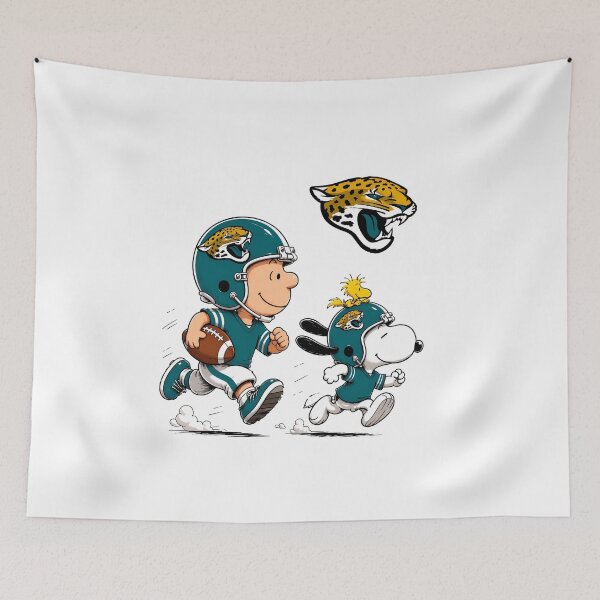 Item preview, Peanuts Football Duo with Jaguar Flair designed and sold by RetroAGarage.