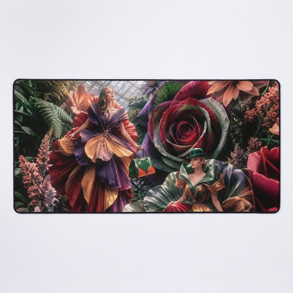 Item preview, High-Fashion Botanical Greenhouse Fantasy with Floral Couture Models designed and sold by KingsArtworx 2.