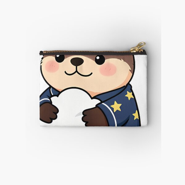 Item preview, Cute River Otter in Starry Pajamas Hugging Cloud Pillow designed and sold by pumsquare.