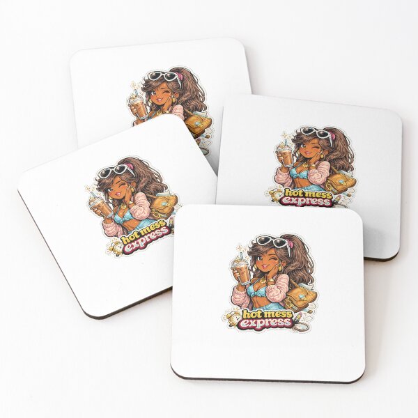 Item preview, Hot Mess Express Gift - Dark Skin Girl designed and sold by RedRubyBubble.