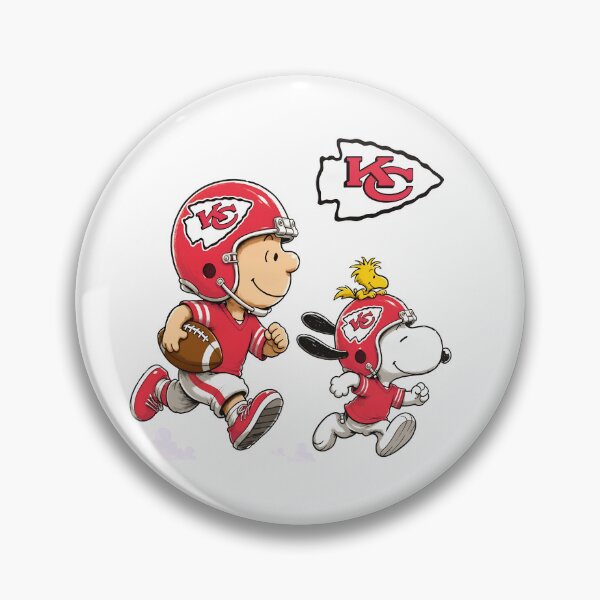 Item preview, Charlie Brown Snoopy KC Chiefs Football  designed and sold by RetroAGarage.
