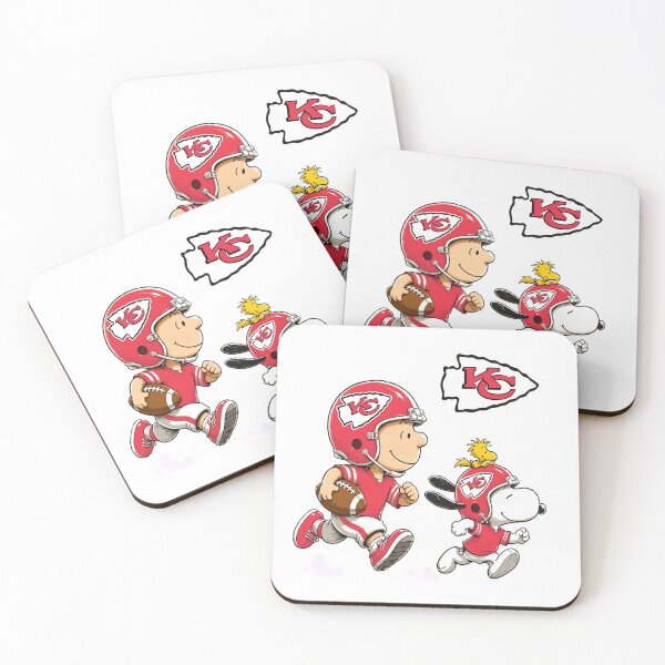 Item preview, Charlie Brown Snoopy KC Chiefs Football  designed and sold by RetroAGarage.