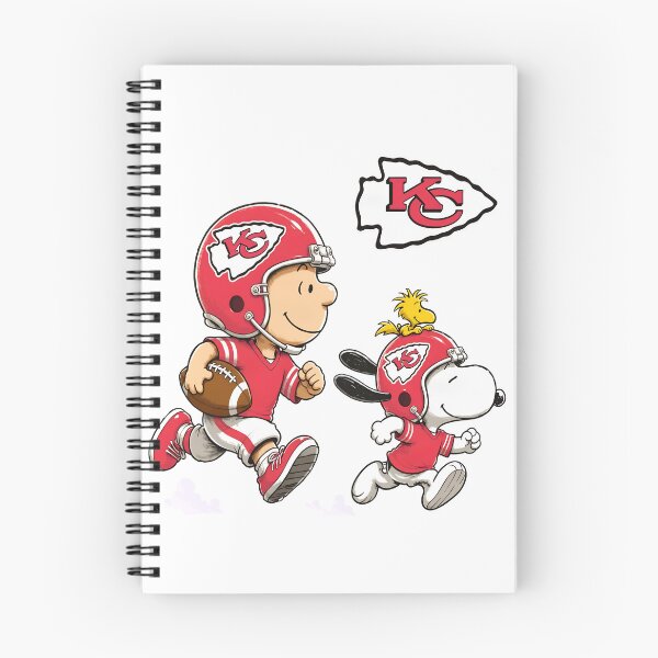 Item preview, Charlie Brown Snoopy KC Chiefs Football  designed and sold by RetroAGarage.
