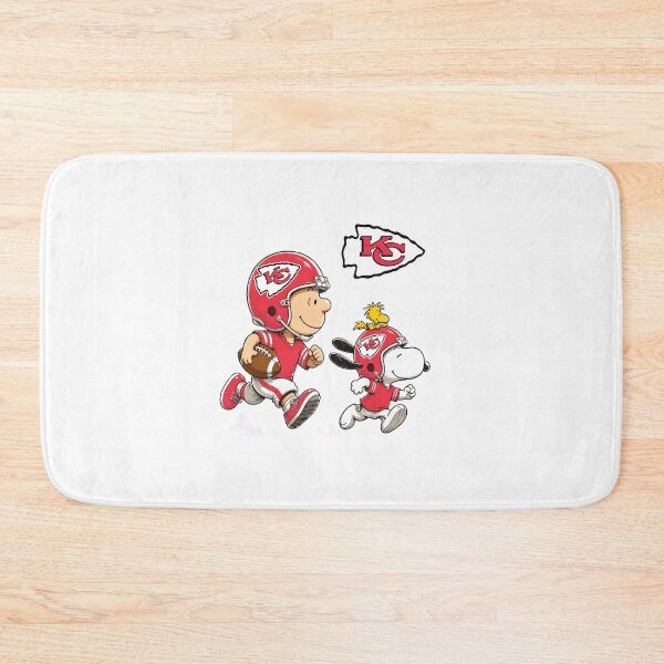 Item preview, Charlie Brown Snoopy KC Chiefs Football  designed and sold by RetroAGarage.