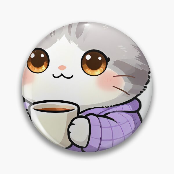 Item preview, Cute Scottish Fold Kitten in Lavender Pajamas with Chamomile Tea designed and sold by pumsquare.