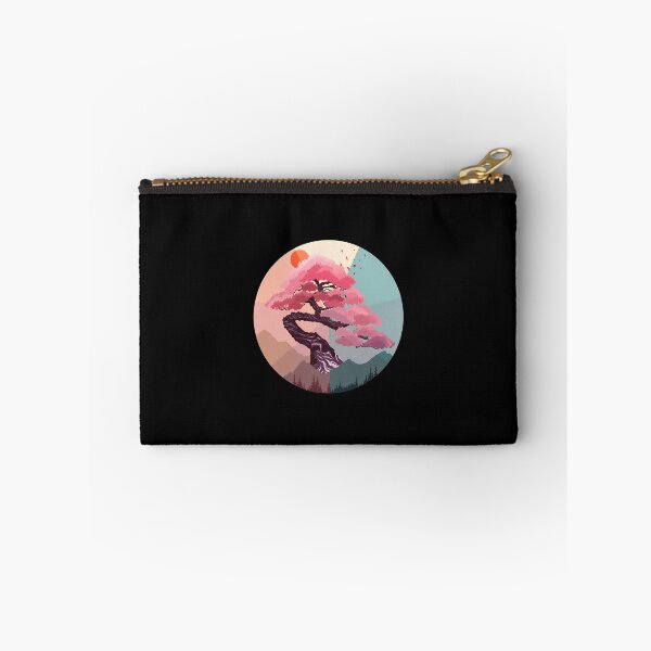 Item preview, Pink Blossom Tree Serene Mountain Sunset Art designed and sold by lamercarv.