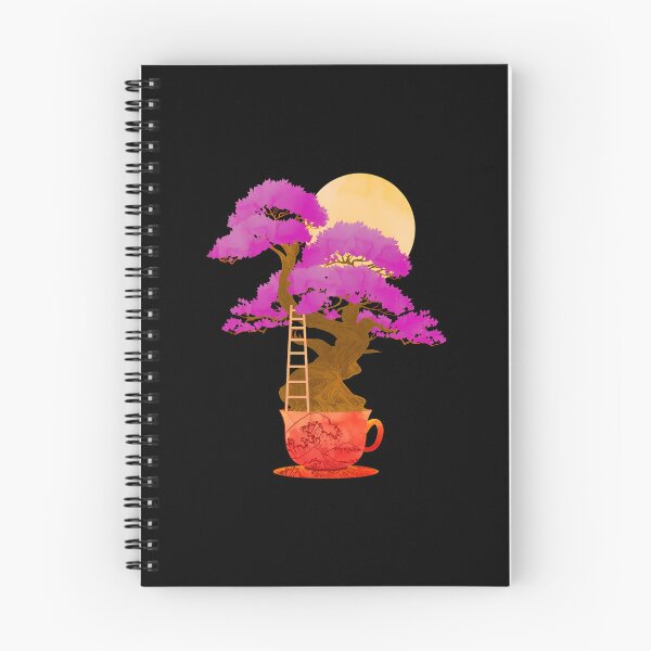Item preview, Pink Blossom Tree Teacup Wave Moon Art designed and sold by fetzrolfs.