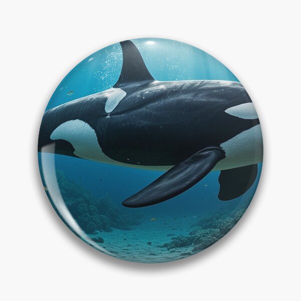 Item preview, Killer Orca Whale in the Deep Blue Ocean designed and sold by Uniqueartai.