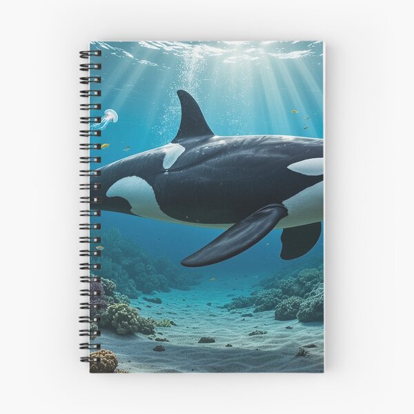 Item preview, Killer Orca Whale in the Deep Blue Ocean designed and sold by Uniqueartai.
