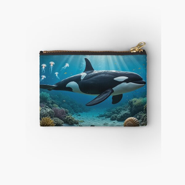 Item preview, Killer Orca Whale in the Deep Blue Ocean designed and sold by Uniqueartai.