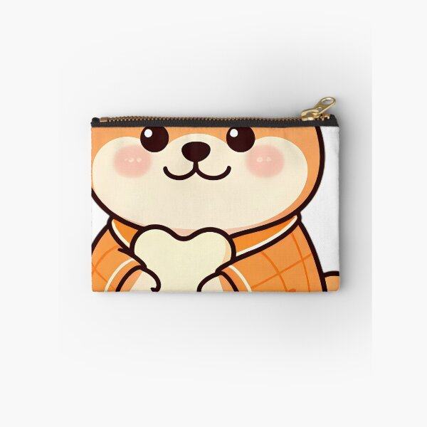 Item preview, Cute Shiba Inu Puppy in Pumpkin Pajamas Hugging Bone Pillow designed and sold by pumsquare.