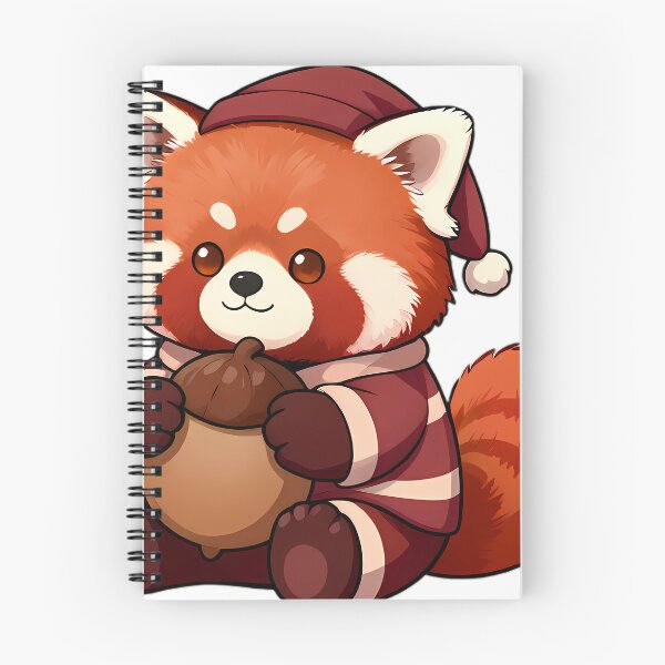 Item preview, Cute Red Panda in Striped Pajamas Hugging Acorn Plush designed and sold by pumsquare.