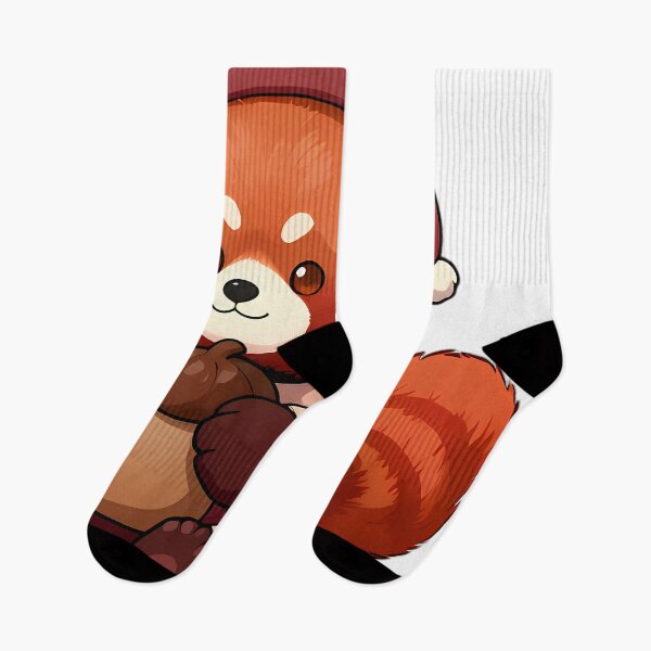 Item preview, Cute Red Panda in Striped Pajamas Hugging Acorn Plush designed and sold by pumsquare.