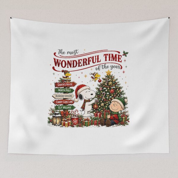 Item preview, Wonderful Time of Year Snoopy Charlie Brown Christmas designed and sold by RetroAGarage.
