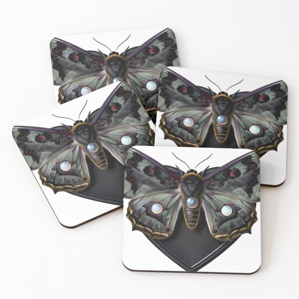 Item preview, Gothic Luna Moth Moonstone Planchette designed and sold by IllumeInk.