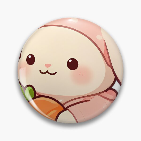 Item preview, Cute Lop-Eared Bunny in Peach Flannel Pajamas Hugging Carrot Cushion designed and sold by pumsquare.