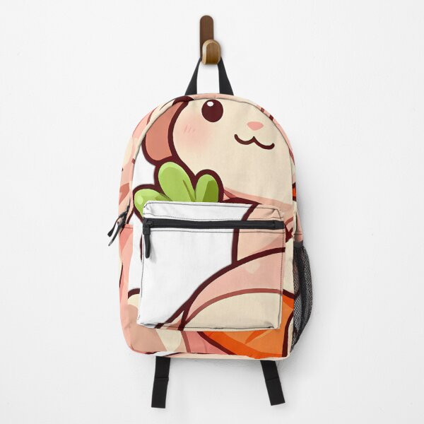 Item preview, Cute Lop-Eared Bunny in Peach Flannel Pajamas Hugging Carrot Cushion designed and sold by pumsquare.