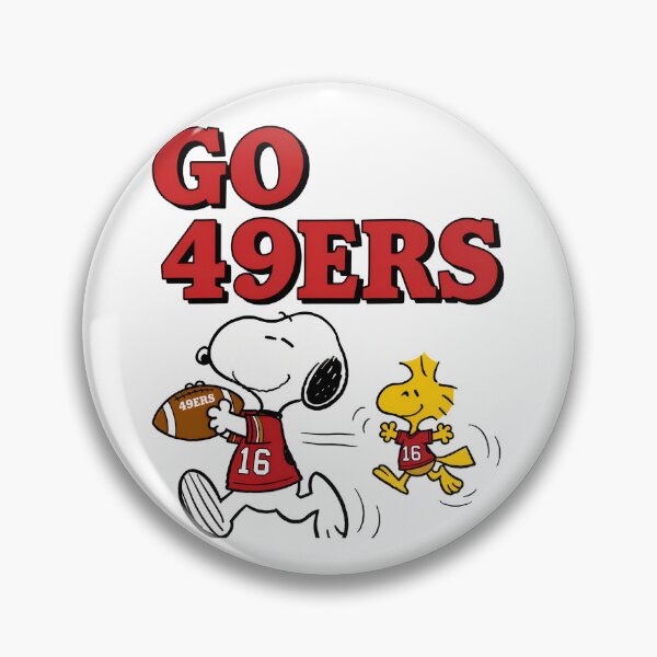 Item preview, Go 49ers Snoopy Woodstock Football  designed and sold by RetroAGarage.