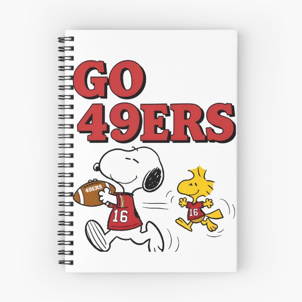 Item preview, Go 49ers Snoopy Woodstock Football  designed and sold by RetroAGarage.