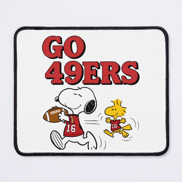 Item preview, Go 49ers Snoopy Woodstock Football  designed and sold by RetroAGarage.