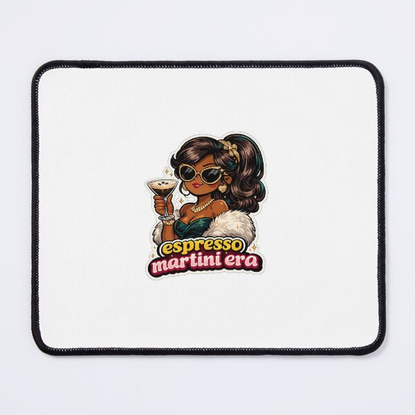 Item preview, Espresso Martini Lover Gift - Era Dark Skin Girl designed and sold by RedRubyBubble.