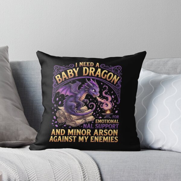 Item preview, I Need a Baby Dragon for Emotional Support Funny Fantasy Quote designed and sold by Ostericaimusa.