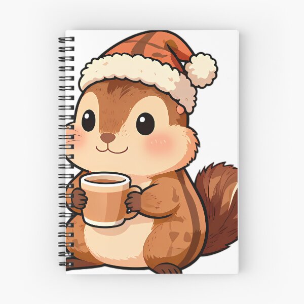 Item preview, Cute Chipmunk in Acorn Pajamas Holding Warm Hazelnut Milk designed and sold by pumsquare.
