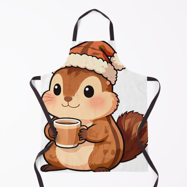 Item preview, Cute Chipmunk in Acorn Pajamas Holding Warm Hazelnut Milk designed and sold by pumsquare.