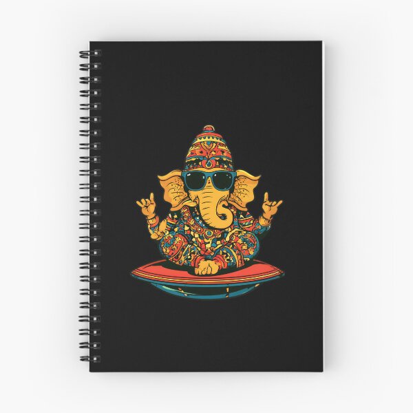 Item preview, Cool Elephant Blessing Pose Orange Black UFO Contemporary Pop Art designed and sold by PANNARUK THAILAND.