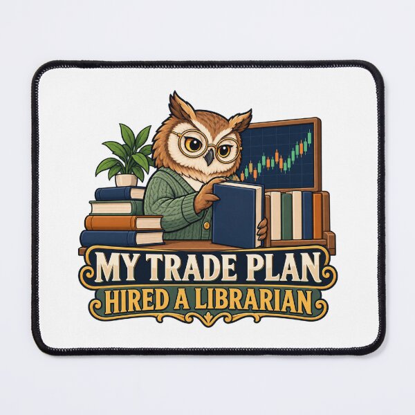 Item preview, My Trade Plan Hired a Librarian Trading Humor designed and sold by Bikivuno.