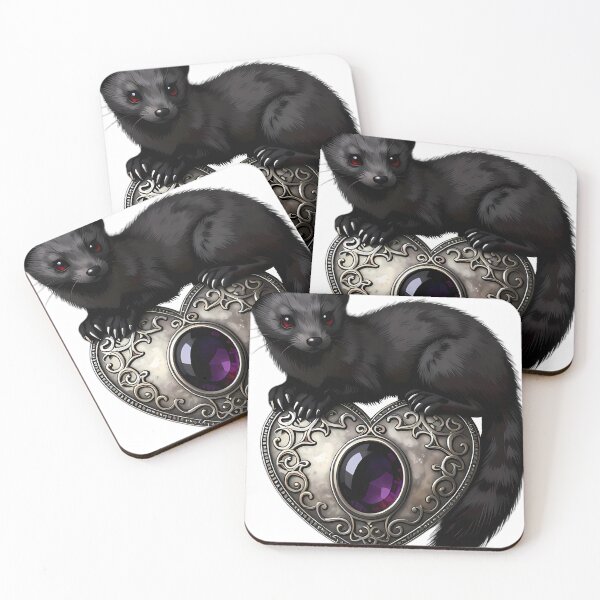 Item preview, Gothic Ermine Weasel Silver Planchette designed and sold by IllumeInk.