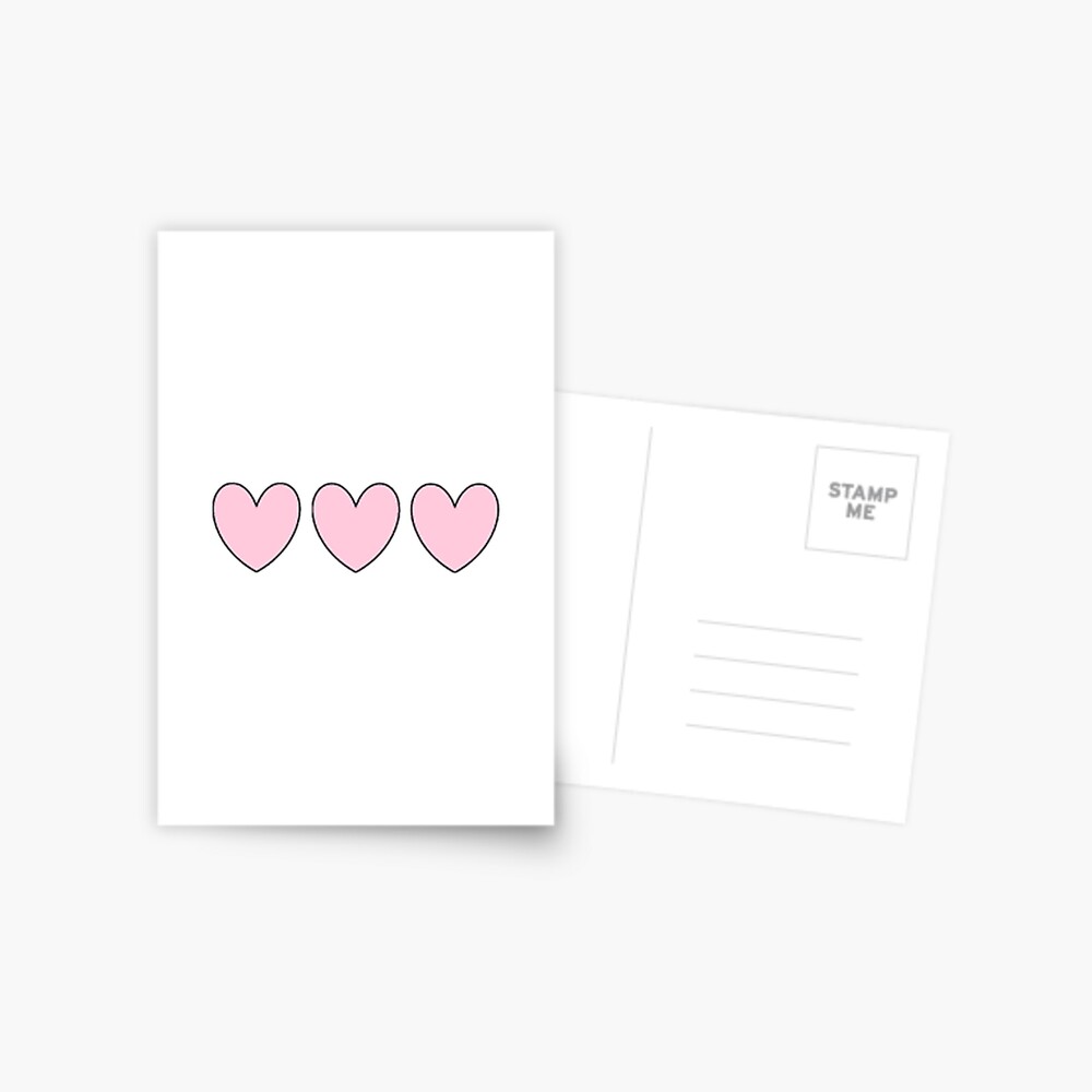 Three Hearts Postcard for Sale by dakotascarlett