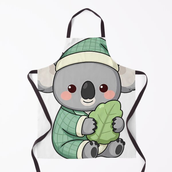 Item preview, Cute Koala Joey in Waffle Pajamas Hugging Eucalyptus Pillow designed and sold by pumsquare.