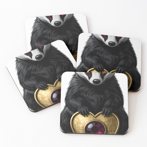 Item preview, Gothic Badger Antique Brass Planchette designed and sold by IllumeInk.