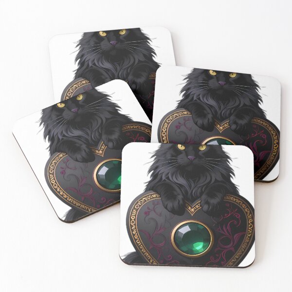 Item preview, Gothic Maine Coon Velvet Gold Planchette designed and sold by IllumeInk.