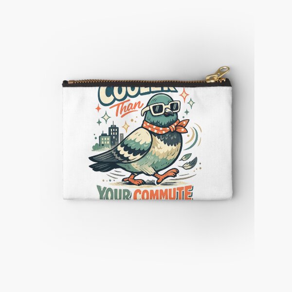 Item preview, Cooler Than Your Commute Funny Pigeon Urban City Bird Retro Art Design designed and sold by inkoutninja.