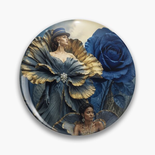 Item preview, Dramatic Blue Rose Couture Surreal Portrait designed and sold by KingsArtworx 2.