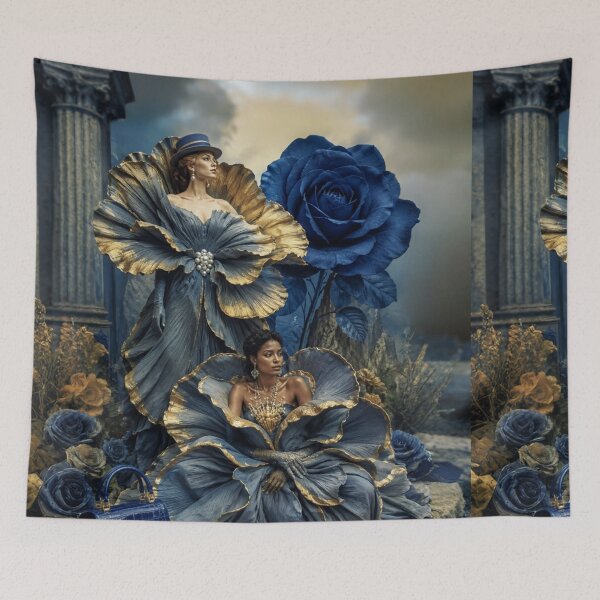 Item preview, Dramatic Blue Rose Couture Surreal Portrait designed and sold by KingsArtworx 2.