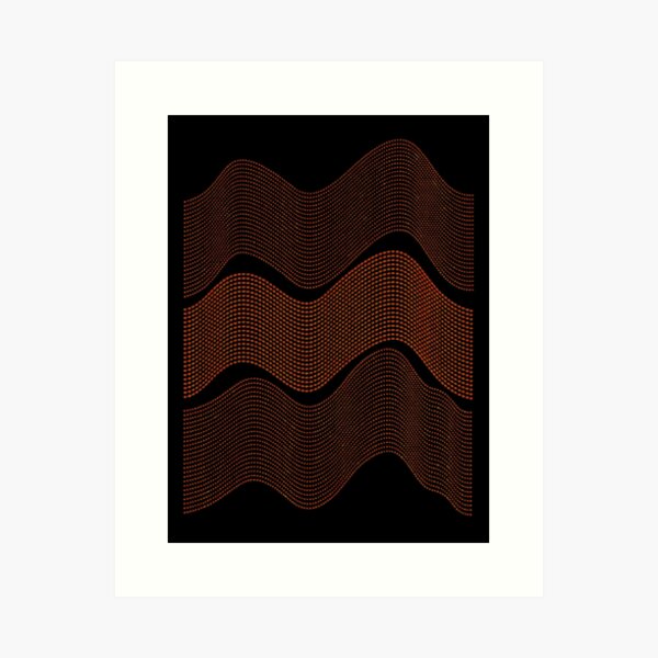 Item preview, Red Abstract Wavy Dot Lines designed and sold by andrasmar.