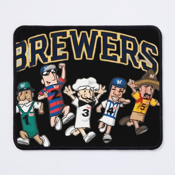 Item preview, Brewers Sausage Mascot Race Cartoon Sports designed and sold by yassirdesign8.