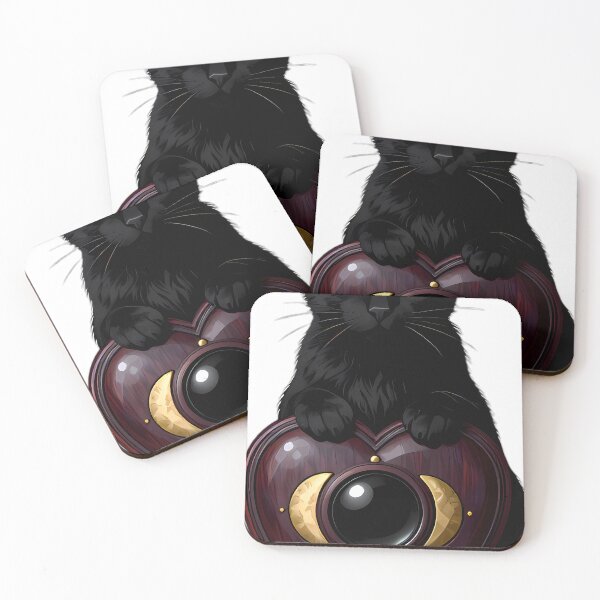 Item preview, Gothic Black Cat Triple Moon Planchette designed and sold by IllumeInk.