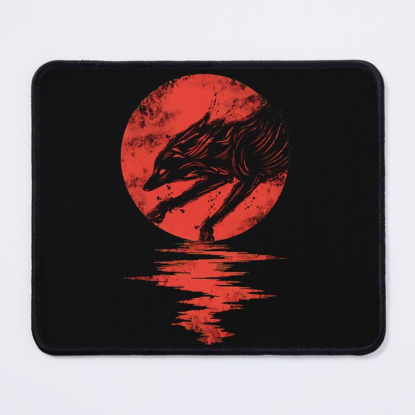 Item preview, Red Moon Wolf Reflection Art designed and sold by wyrichbosle.