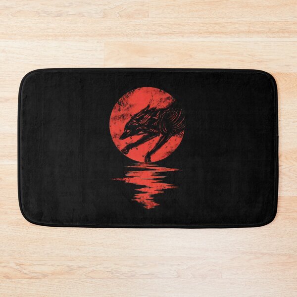Item preview, Red Moon Wolf Reflection Art designed and sold by wyrichbosle.