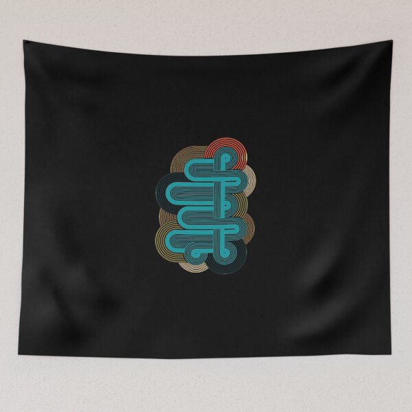 Item preview, Retro Abstract Curved Lines Art designed and sold by lamercarv.