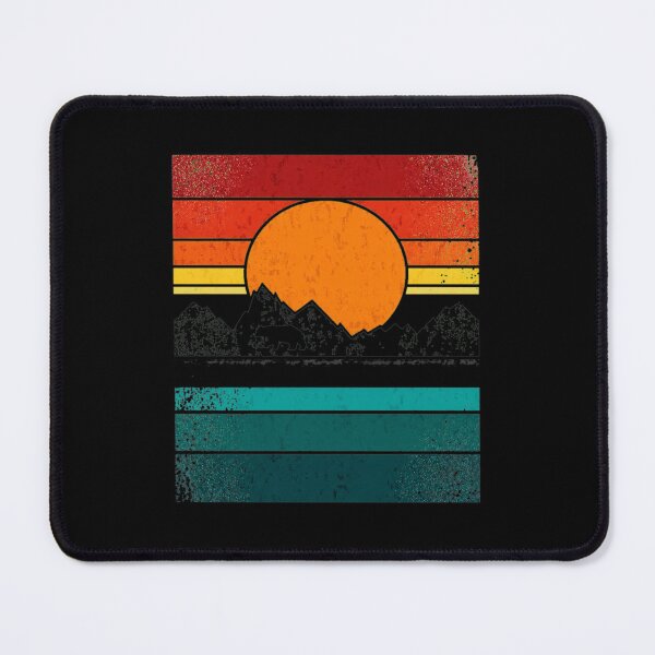 Item preview, Retro Bear Mountain Sunset Stripes designed and sold by andrasmar.