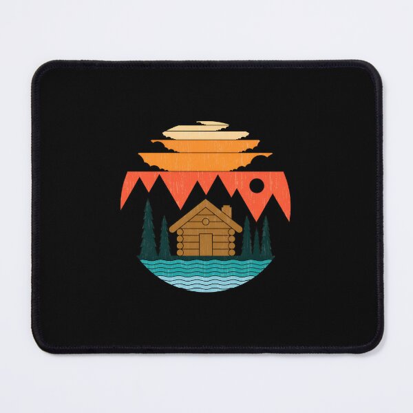 Item preview, Retro Cabin Sunset Mountain Nature Outdoors designed and sold by lasopent.