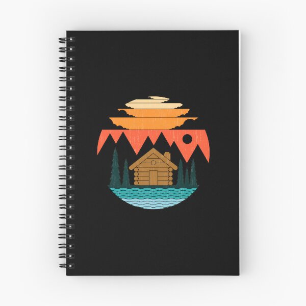 Item preview, Retro Cabin Sunset Mountain Nature Outdoors designed and sold by lasopent.