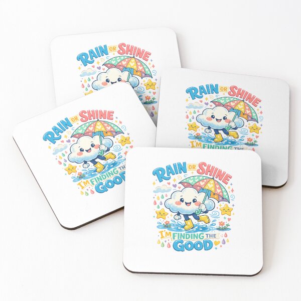 Item preview, Rain or Shine I'm Finding the Good Cute Positive Cloud Quote Art designed and sold by inkoutninja.