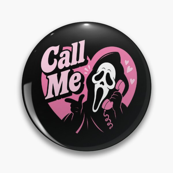 Item preview, Call Me Ghostface Pink Heart Graphic for Horror Fans designed and sold by AzulAdams.